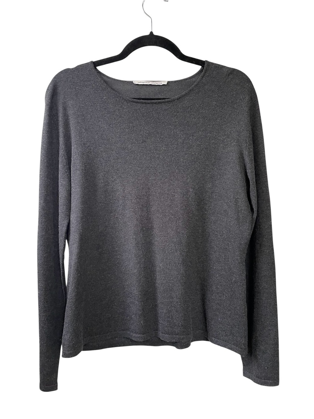 CHANTAL DELARRA Women's Crewneck Sweater in Charcoal Gray